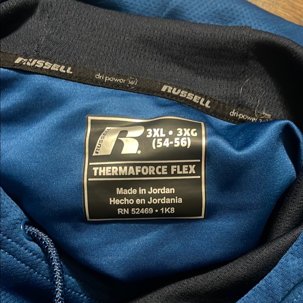 Blue Hooded Sweatshirt with Zip Pocket - Picture 3 of 3
